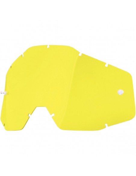 YELLOW REPLACEMENT LENS FOR 100% OFFROAD GOGGLES