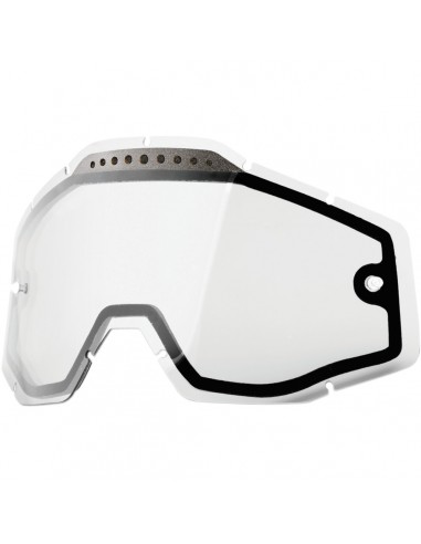 CLEAR VENTED DUAL REPLACEMENT LENS FOR 100% GOGGLES