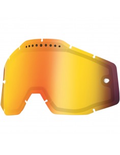 MIRROR RED VENTED DUAL REPLACEMENT LENS FOR 100% GOGGLES