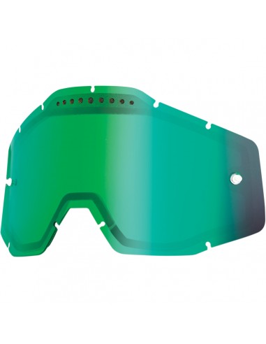 MIRROR GREEN VENTED DUAL REPLACEMENT LENS FOR 100% GOGGLES