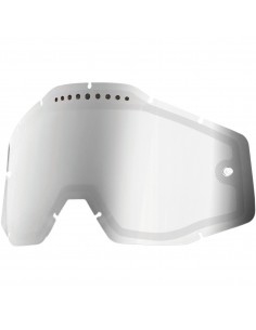 MIRROR SILVER VENTED DUAL REPLACEMENT LENS FOR 100% GOGGLES