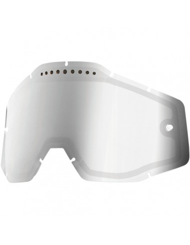 MIRROR SILVER VENTED DUAL REPLACEMENT LENS FOR 100% GOGGLES