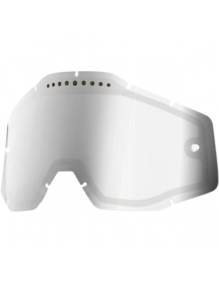 MIRROR SILVER VENTED DUAL REPLACEMENT LENS FOR 100% GOGGLES