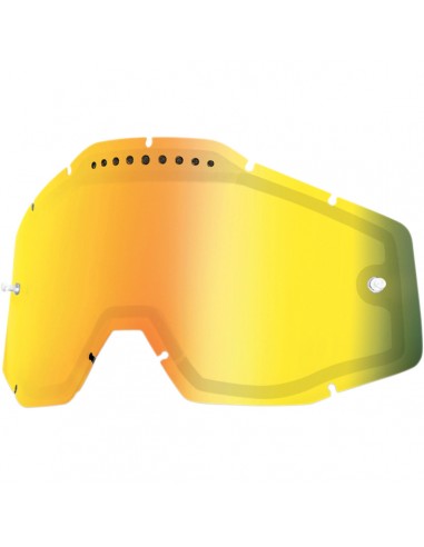 MIRROR GOLD VENTED DUAL REPLACEMENT LENS FOR 100% GOGGLES