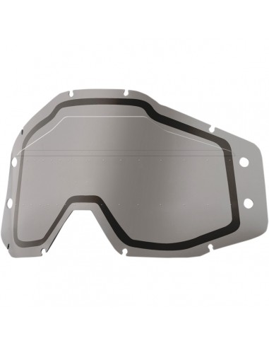 SMOKE SONIC BUMPS DUAL REPLACEMENT LENS W/ MUD VISOR FOR 100% ACCURI FORECAST GOGGLES
