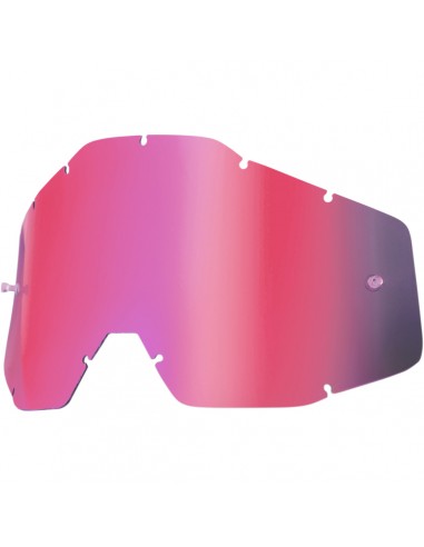 PINK MIRROR/SMOKE ANTI-FOG INJECTED REPLACEMENT LENS FOR 100% GOGGLES