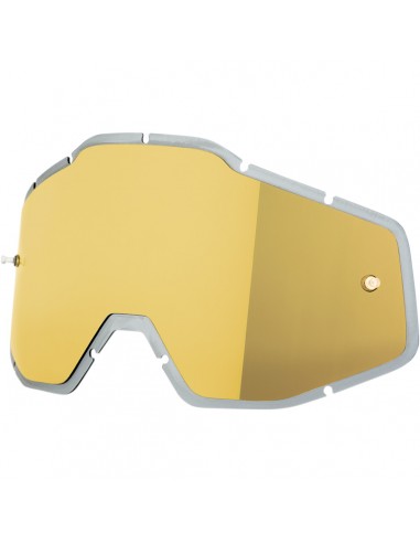 INJECTED MIRROR GOLD REPLACEMENT LENS FOR 100% OFFROAD GOGGLES