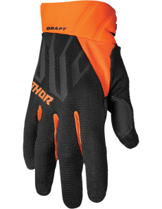 GUANTES THOR DRAFT BLACK/OR 2